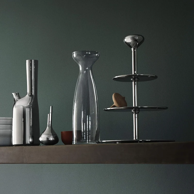 Georg Jensen GJ 170612 Etagere, Edelstahl, stainless steel, 26,4 x 26,4 x 35,2 cm