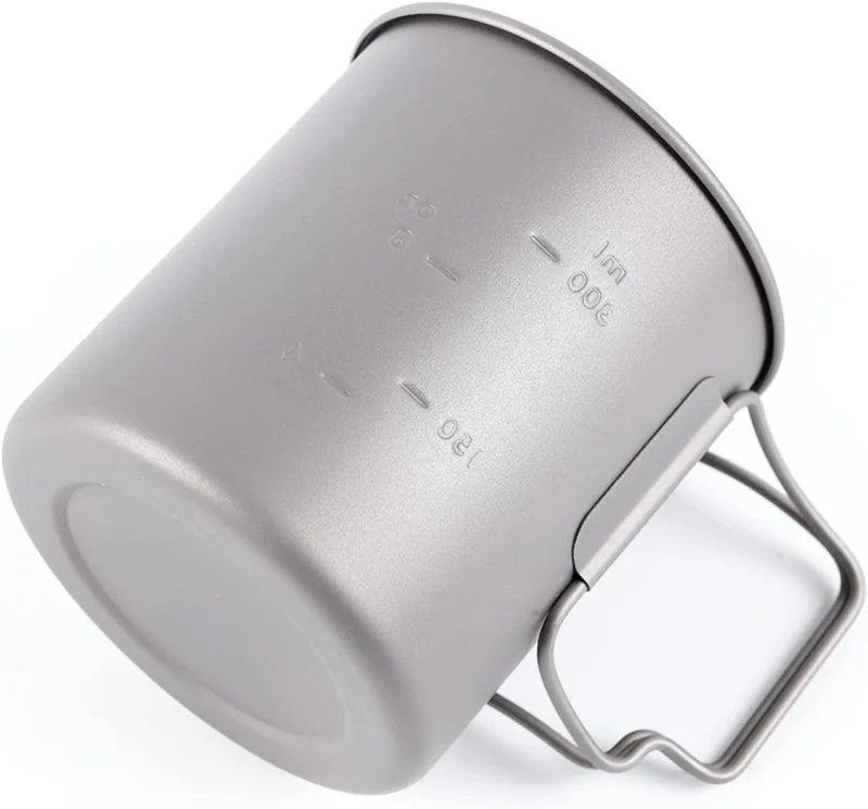 TOAKS 450 ml Titanbecher für Rucksackreisen, Camping, Kaffeekanne, ultraleichtes Campinggeschirr 450