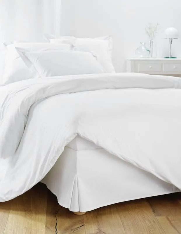 Betthusse 180x200 Weiss – Mit 4 Seiten von 30 cm für Bett 180 x 200 cm – Bettrock 180 x 200 cm – Sch