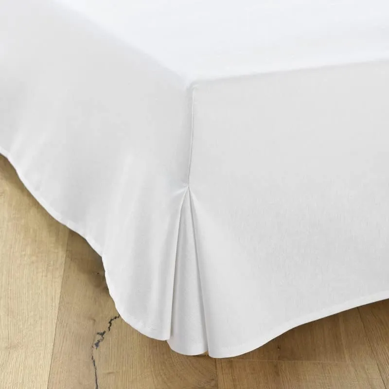 Betthusse 180x200 Weiss – Mit 4 Seiten von 30 cm für Bett 180 x 200 cm – Bettrock 180 x 200 cm – Sch