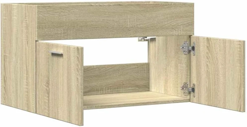 vidaXL Waschbeckenunterschrank Sonoma-Eiche 80x38,5x46cm Holzwerkstoff 80 x 38.5 x 46 cm Sonoma Eich