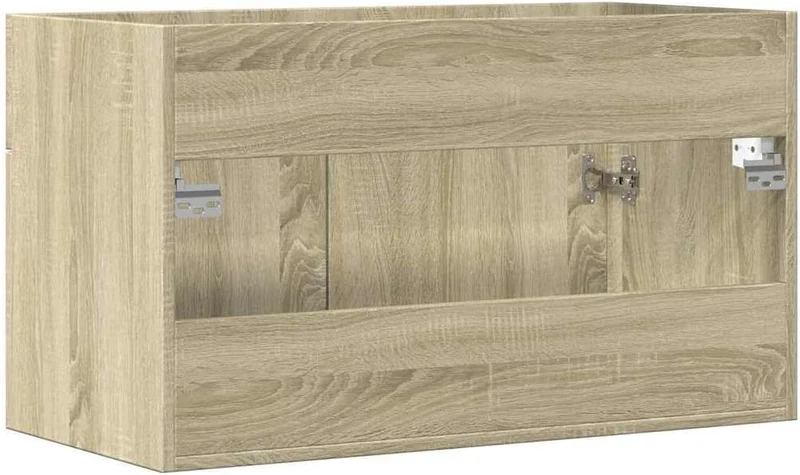vidaXL Waschbeckenunterschrank Sonoma-Eiche 80x38,5x46cm Holzwerkstoff 80 x 38.5 x 46 cm Sonoma Eich