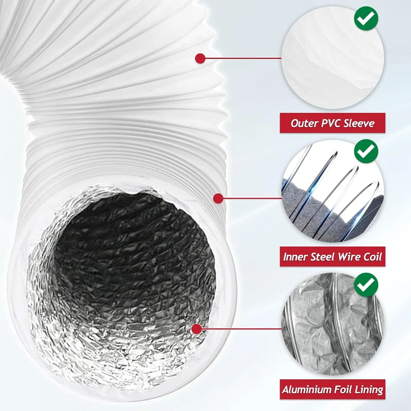 Spares2go Verlängerungsset für Klimaanlagenschlauch, 3 m x 12,7 cm