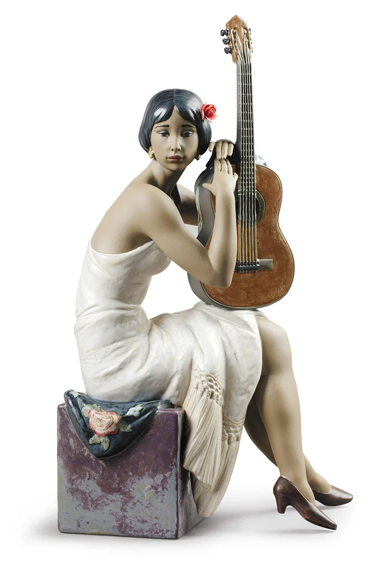 LLADRÓ Frauen-Figur Flamenco Sängerin. Flamenco. Porzellan.