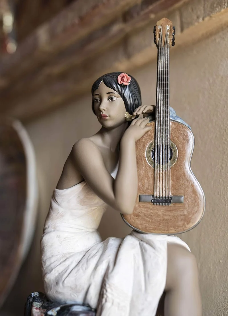 LLADRÓ Frauen-Figur Flamenco Sängerin. Flamenco. Porzellan.
