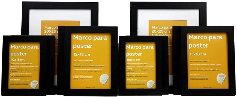 Nacnic Set mit 40 Rahmen (8 Rahmen à 20 x 25 cm, 16 Rahmen à 13 x 18 cm und 16 Rahmen à 10 x 15 cm,
