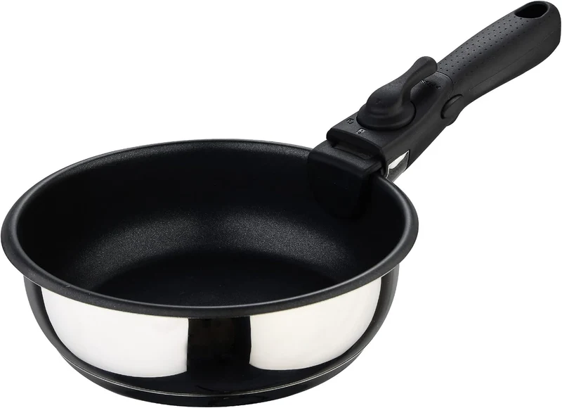 BERGNER Click&Cook | Pfannenset 4-teilig | Aus Edelstahl und mit Antihaftbeschichtung | Enthält 3 Pf