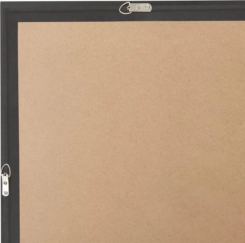 [en.casa] Wandspiegel Colobraro Fensterspiegel rechteckig 90 x 60 cm Spiegel schwarzer Rahmen vertik