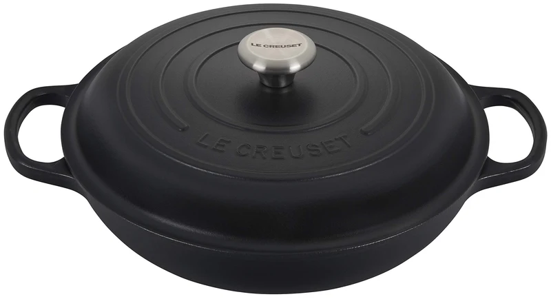 LE CREUSET Kochtopf, Gusseisen, Schwarz Matt, 30 cm, Schwarz Matt