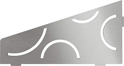Schluter Systems Quadrilat Eckregal-E – Kurven-Design – gebürsteter Edelstahl (SES3D6EB) – Kerdi-Lin