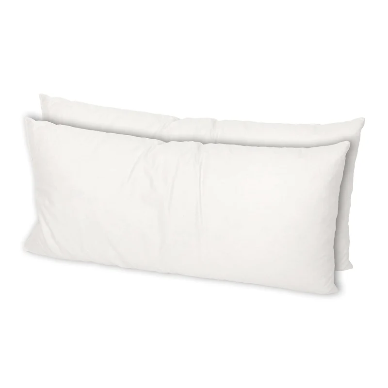 MSS e.K. 2er Set Federkissen | Grösse: 30 x 60 cm | Füllgewicht: je 500 Gramm | 100% Baumwolle | kei
