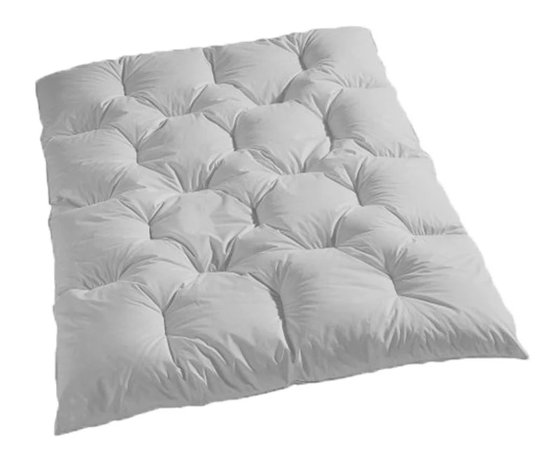 Bettenhaus Daunendecke, Karo-Steppbett, Winter warm, 155x220 cm, 85% Federn / 15% Daunen (kanadisch)