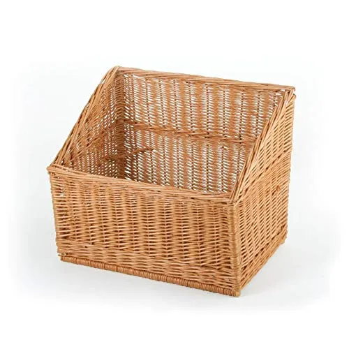 WEIDENPROFI Weidenkörbe, Aufbewahrungskörbe aus Weide, eckige Körbe - Grösse (LxBxH): 60 x 40 cm, 25