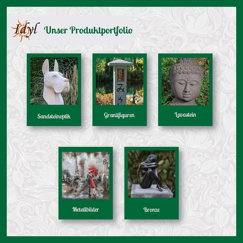 IDYL Bronze-Skulptur Rabe weiblich | 39x17x51 cm | Tierfigur aus Bronze handgefertigt | Gartenskulpt