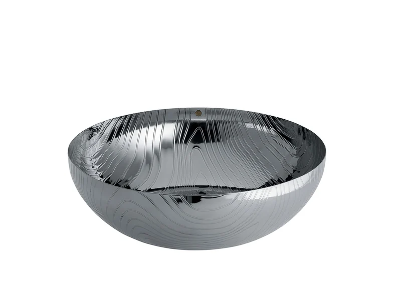 Alessi Veneer PU06/29- Design Multifunktionale Küchentasse, tragbarer 18/10-Stahl mit geprägte Dekor