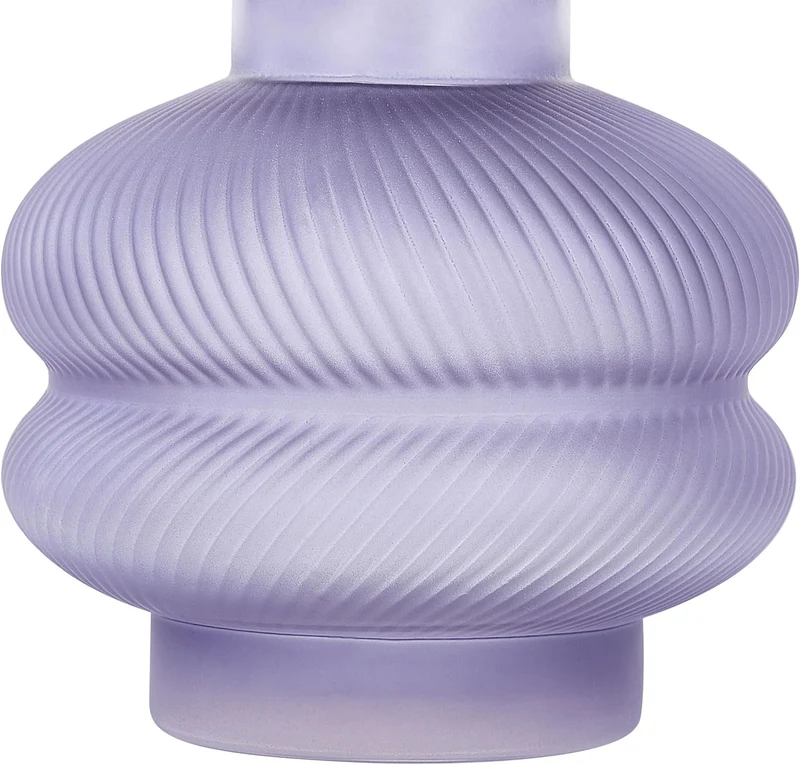 Deko Blumenvase Glas violett 24 cm organische Form mit schmalem Hals Rodia