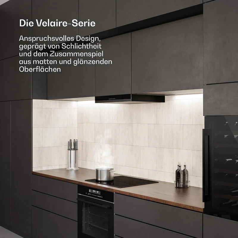 Klarstein Velaire Induktionskochfeld - 60cm, 4-Zonen, 7000W Boost, Touch-Slider, Timer, Kindersicher