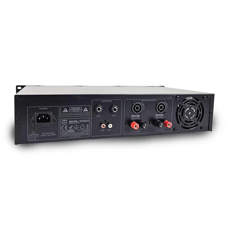 BM BM BMS-1000 Verstärker DJ – 2 x 500 W – MOSFET-Technologie mit kontinuierlicher Belüftung 1000 W,