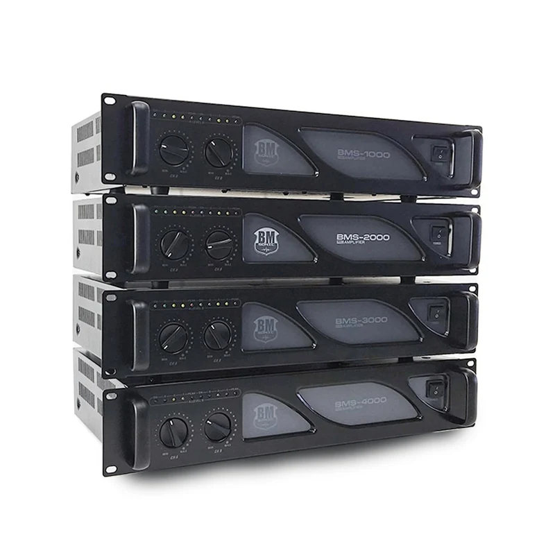 BM BM BMS-1000 Verstärker DJ – 2 x 500 W – MOSFET-Technologie mit kontinuierlicher Belüftung 1000 W,