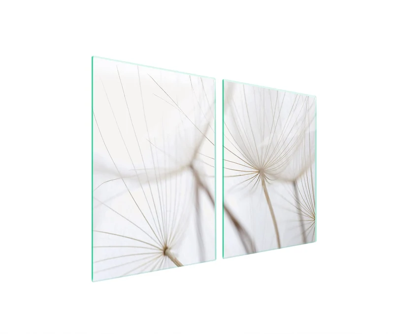 DarHaus Herdabdeckplatten 45x52 cm 2-teilig Ceranfeldabdeckung Induktion Herdschutz Spritzschutz Gla