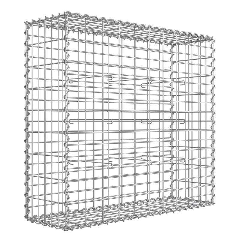 SONGMICS Gabionenkorb, Metall-Steinkorb, verzinkt, 100 x 90 x 30 cm 1 100 x 90 x 30 cm, 1 100 x 90 x