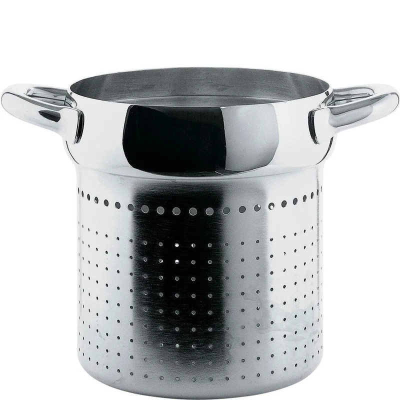 Alessi Mami SIEB FÜR Pasta-Set, Edelstahl, Silber, 8.3 x 24 x 23.5 cm