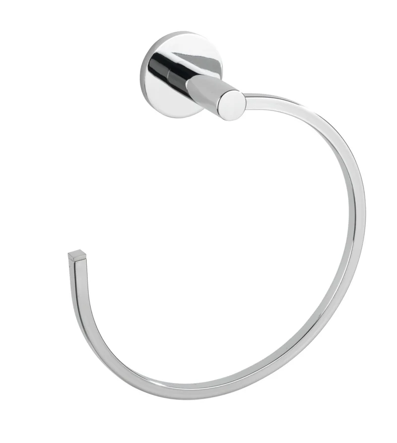 WENKO UV-Loc Handtuchring, Wandhalter für Handtücher aus Vierkantrohr zum Befestigen ohne Bohren mit