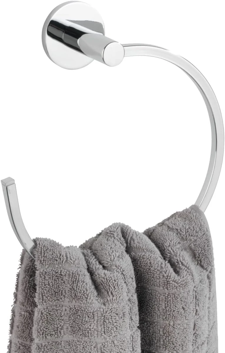 WENKO UV-Loc Handtuchring, Wandhalter für Handtücher aus Vierkantrohr zum Befestigen ohne Bohren mit