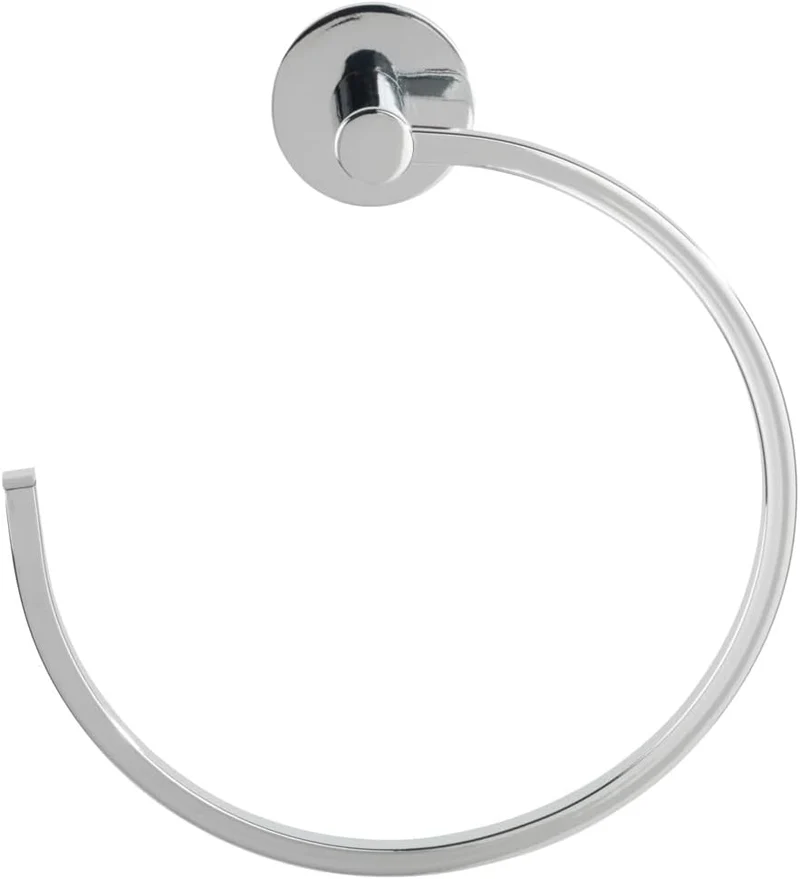 WENKO UV-Loc Handtuchring, Wandhalter für Handtücher aus Vierkantrohr zum Befestigen ohne Bohren mit