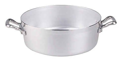 Pentole Agnelli Schmorpfanne mit 2 Griffen, Aluminium 34 cm Aluminium, 34 cm