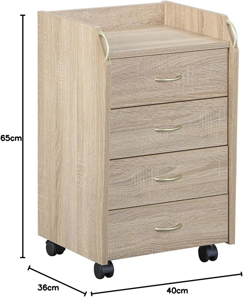 Inter Link – Rollcontainer mit Schubladen -Bürocontainer Standcontainer - Rollschrank Schubladenkomm