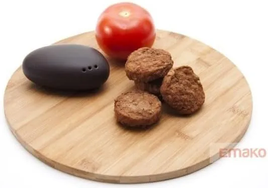 Drehbare Servierplatte aus Bambusholz