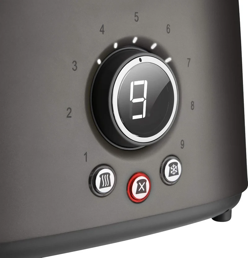Sencor STS6058BK STS 605 Toaster, Edelstahl, Schwarz