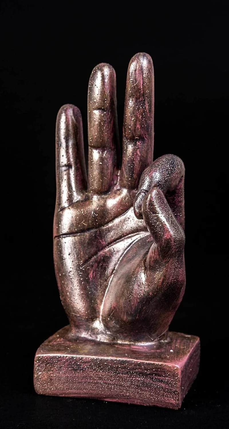 IDYL Moderne Skulptur Figur Resin Finger o.k. | bronzefb. | Masse: 9x6x16,5 cm | Material: Polyresin