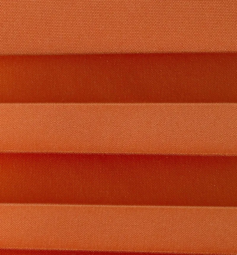Domdeco Plissee 95x120cm Orange mit weiss lackierten Alu-Profilen, KlemmFix-Halterung zur Montage oh