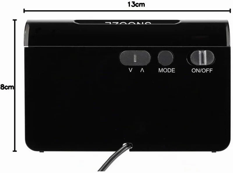 TFA Dostmann 60.2543 Digitaler Funk Wecker ICON LED Leuchtziffern rote Ziffern, mit Batterien, rote