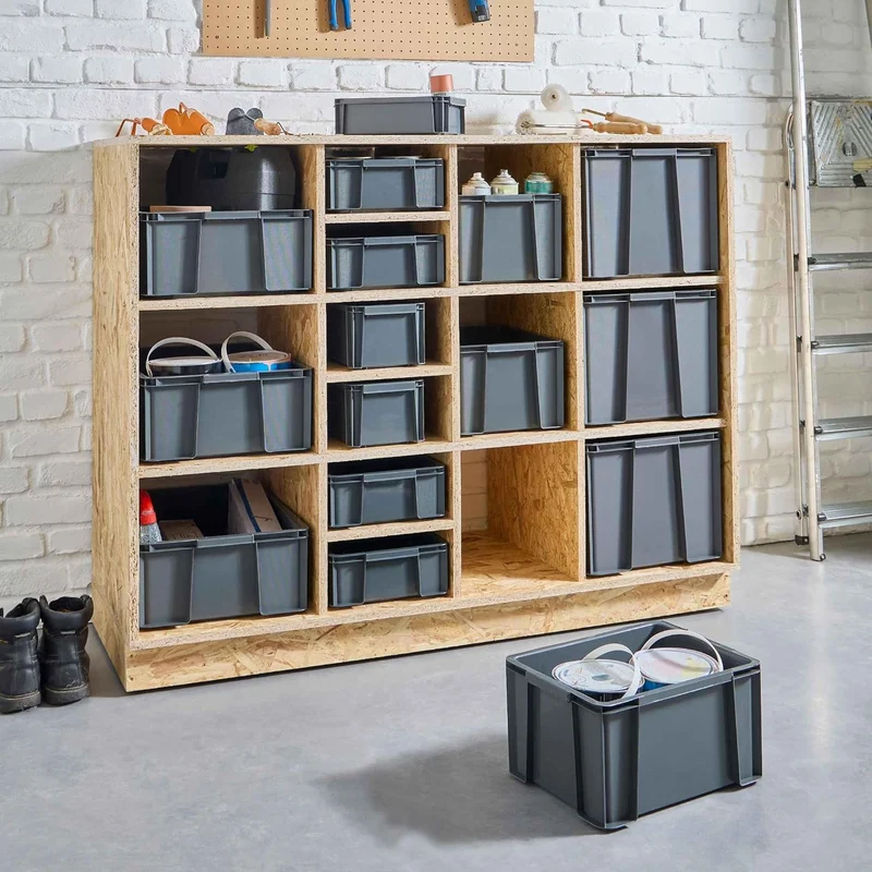 Sundis 4er set MASTER BOX, 9L - Modular und stapelbar - Anthrazitgrau SET 4X9L, SET 4X9L