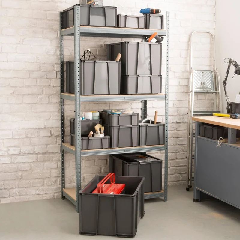 Sundis 4er set MASTER BOX, 9L - Modular und stapelbar - Anthrazitgrau SET 4X9L, SET 4X9L