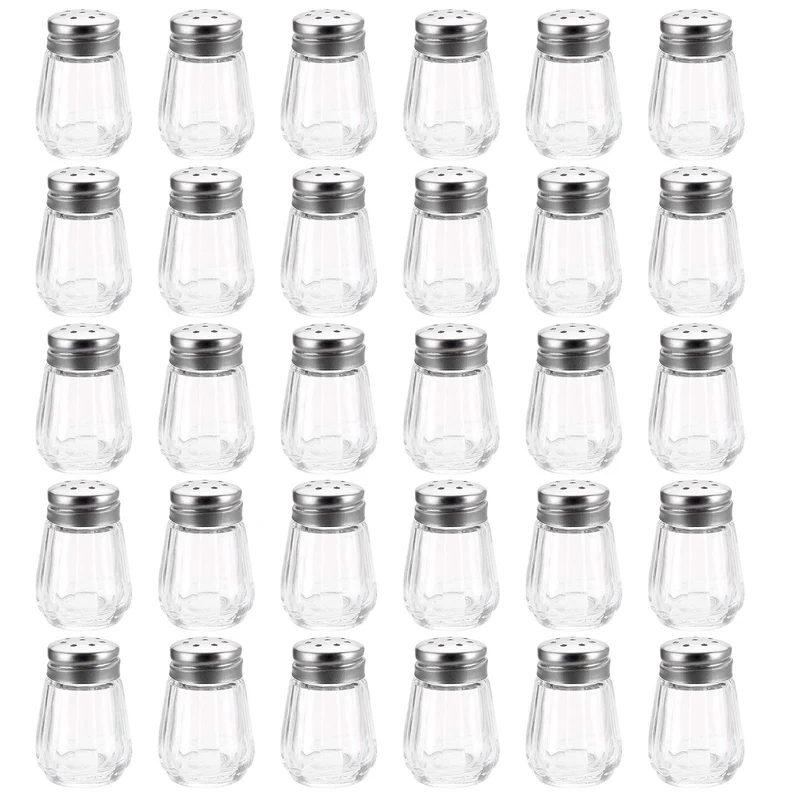 TOPZEA Set mit 30 Salz- und Pfefferstreuer, Mini-Salz- und Pfefferstreuer, Gewürzstreuer, Glas, Küch