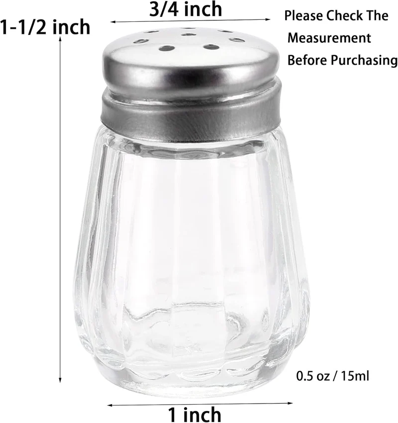 TOPZEA Set mit 30 Salz- und Pfefferstreuer, Mini-Salz- und Pfefferstreuer, Gewürzstreuer, Glas, Küch