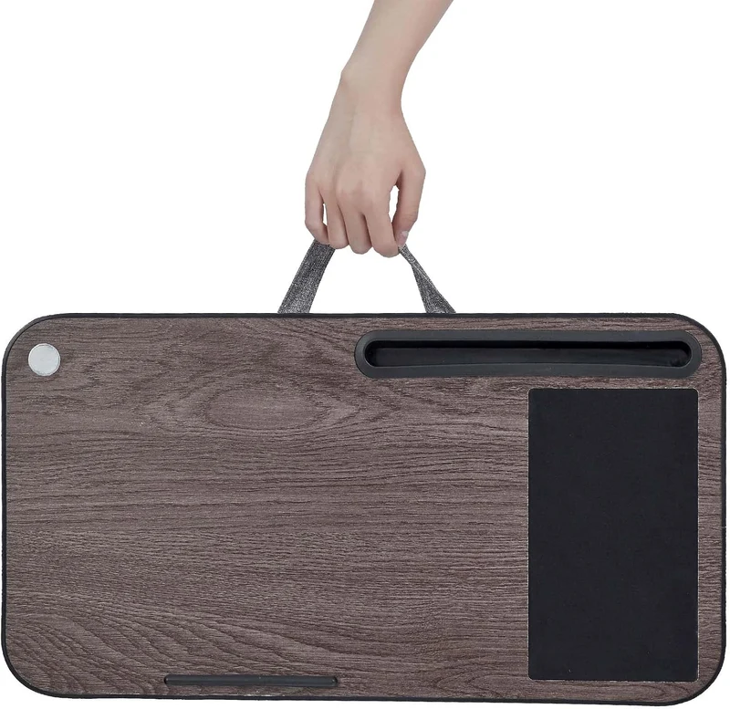 Teamson Home Tragbarer Schoss-Schreibtisch für Laptop-Computer mit gepolstertem Boden, abnehmbarem L