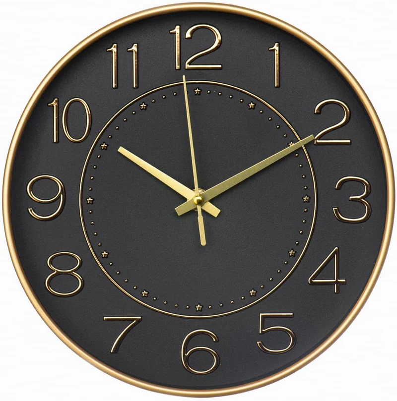 HZDHCLH Kinder Wanduhr Funk-Wanduhr, 25cm Wanduhr Kinder Lautlos Funkuhr,Zeit Automatische Umstellun