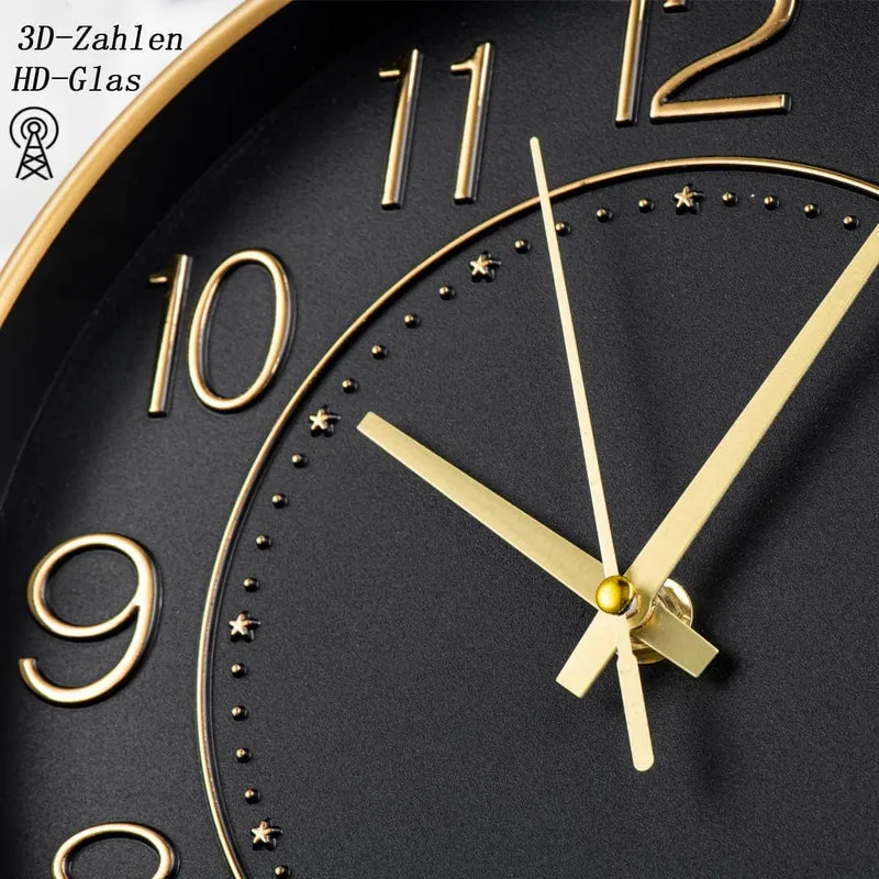 HZDHCLH Kinder Wanduhr Funk-Wanduhr, 25cm Wanduhr Kinder Lautlos Funkuhr,Zeit Automatische Umstellun