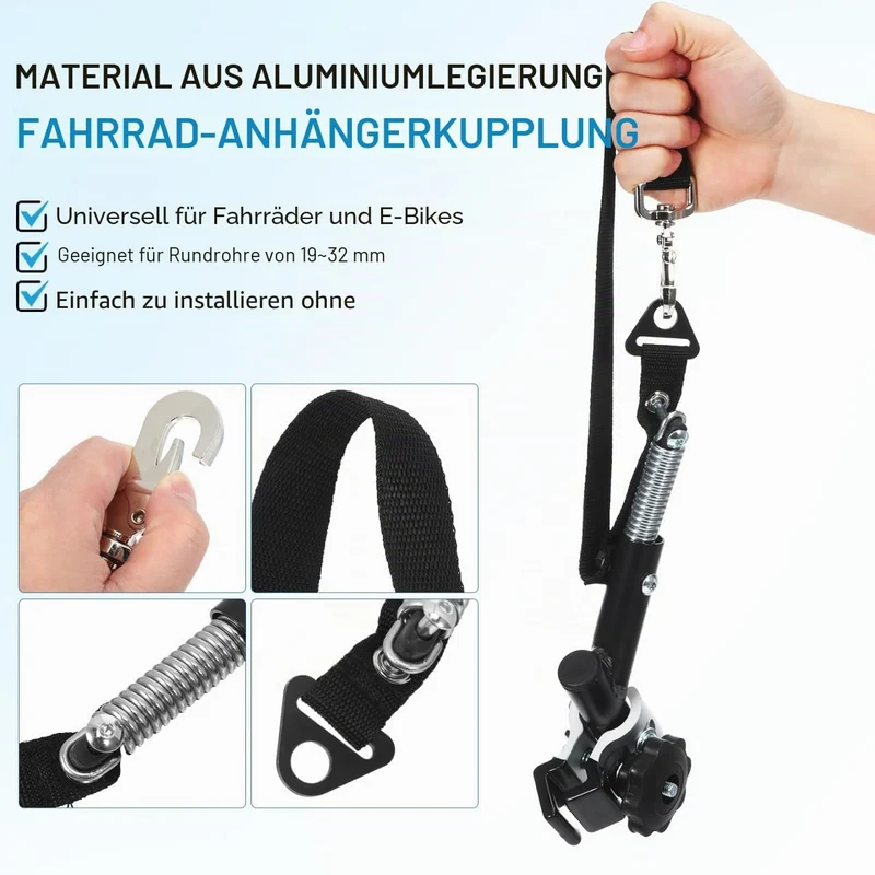 Homoyoyo Fahrradanhänger Kupplung,Fahrradanhänger Kupplung Adapter,Fahrradkupplung Anhängerkupplung