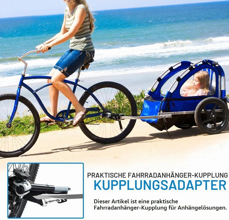 Homoyoyo Fahrradanhänger Kupplung,Fahrradanhänger Kupplung Adapter,Fahrradkupplung Anhängerkupplung