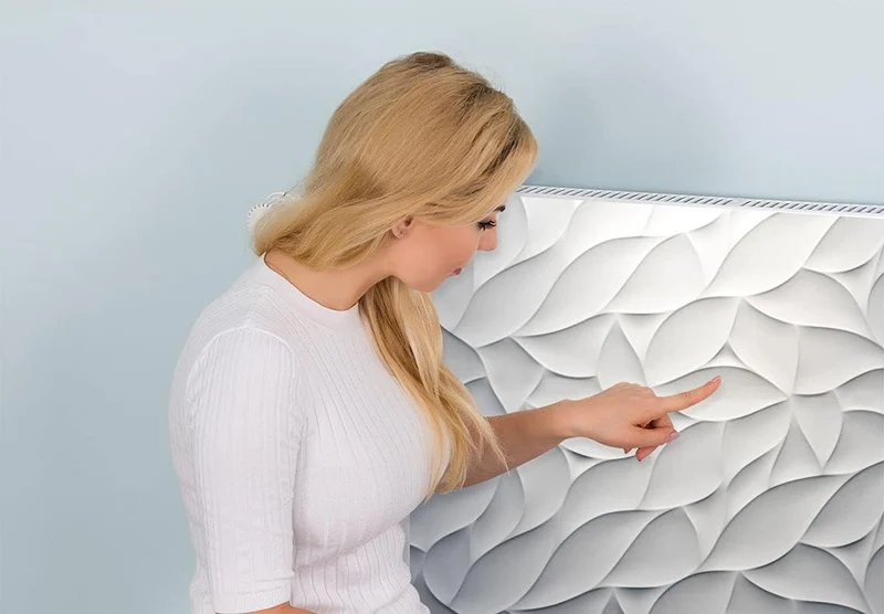TMK Magnet Heizkörperabdeckung, Heizkörperverkleidung 60x60 cm, Muster Grau, 60x60 cm