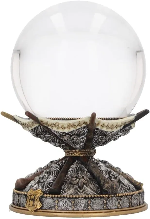 Nemesis Now Harry Potter Zauberstab, Kristallkugel und Halterung, 16 cm, Silber, Kunststoff