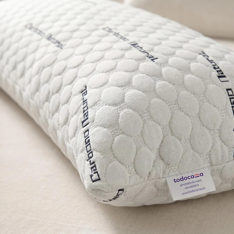 Todocama - Viskoelastisches Kopfkissen aus Carbon, 100% viskoelastisch, Stretch-Gewebe aus Carbon, m