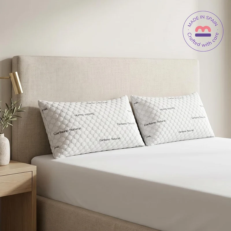 Todocama - Viskoelastisches Kopfkissen aus Carbon, 100% viskoelastisch, Stretch-Gewebe aus Carbon, m