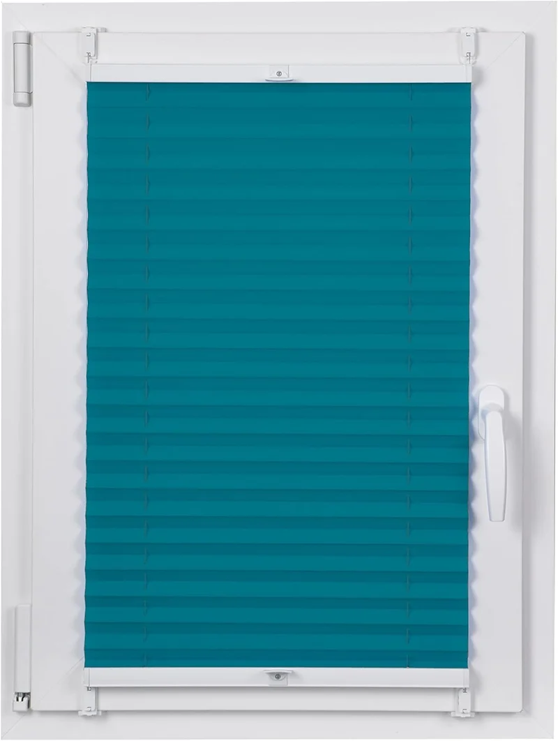 DECOOR Plissee ohne Bohren 70cm x 100cm Faltrollo Rollo für Fenster und Tür Nicht-invasive Fensterja